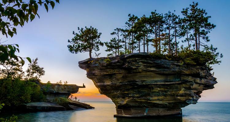 Turnip Rock in Michigan