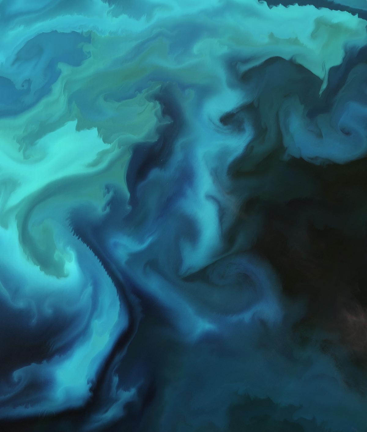 Massive phytoplankton bloom in the Barents Sea