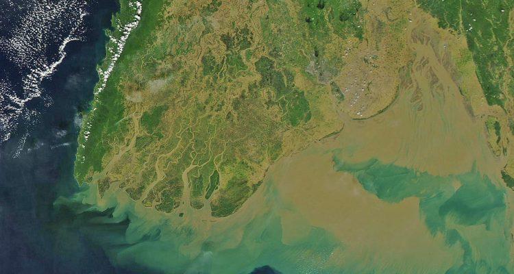 Image of The Irrawaddy Delta taken from space