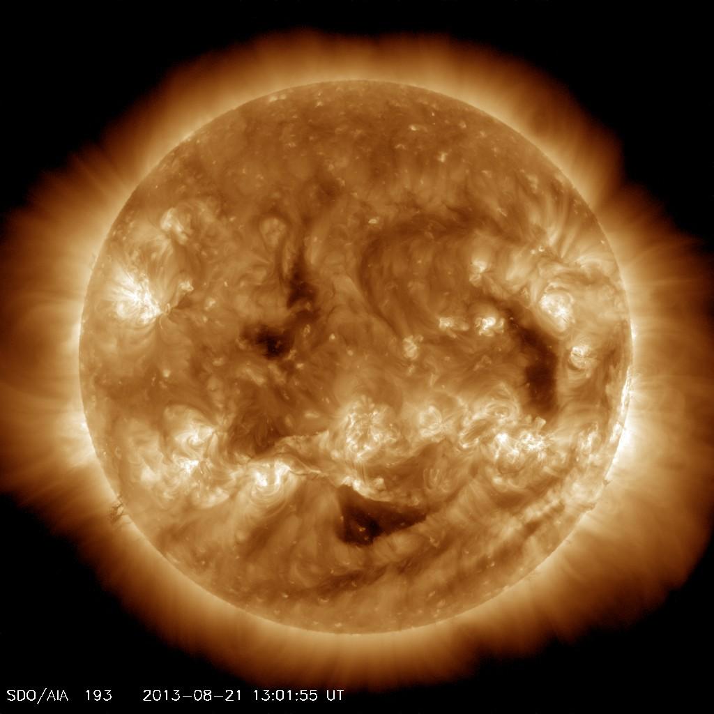 NASA released this video of images showing a smiling sun