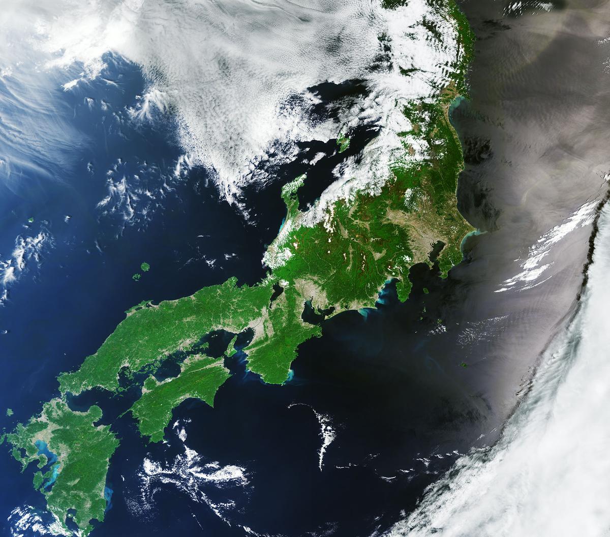 Satellite image of Japan