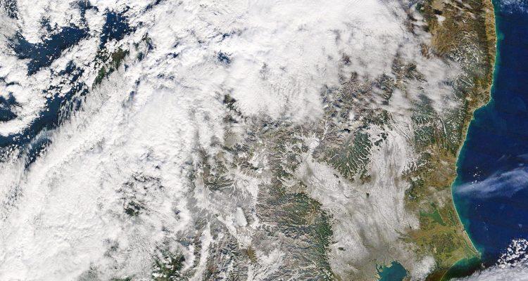 Satellite captures rare November snow in Tokyo