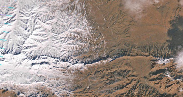 Rare snowfall in Ain Sefra, Africa