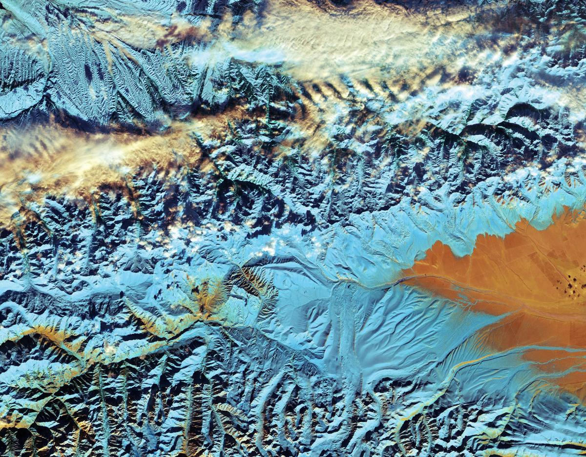 The Tian Shan mountain range in China