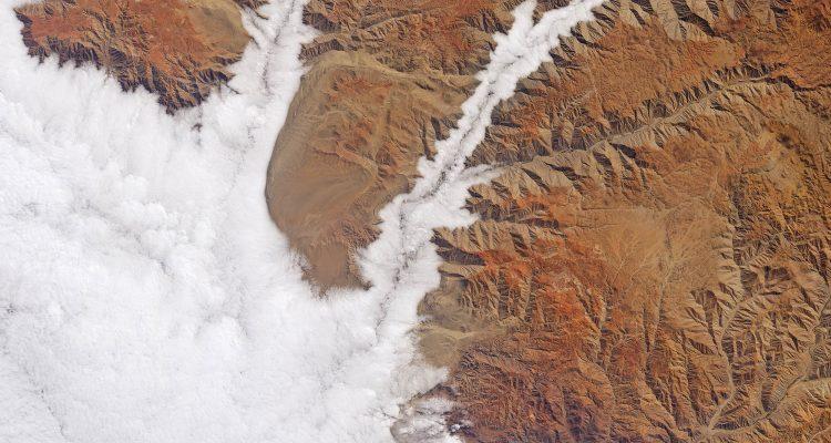 Foggy Peruvian valleys, amazing image