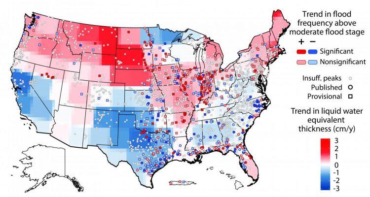 Risk of flooding shifting across US