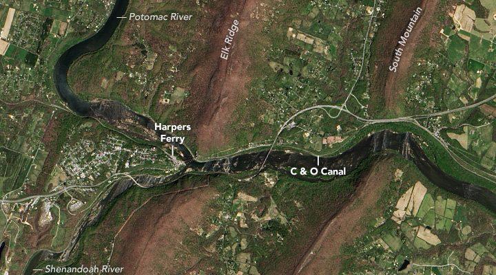 A bird’s eye view of the Potomac Water Gap