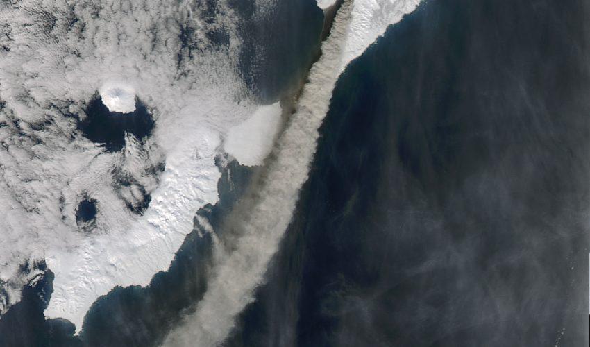 The Kambalny Volcano in Russia Erupts