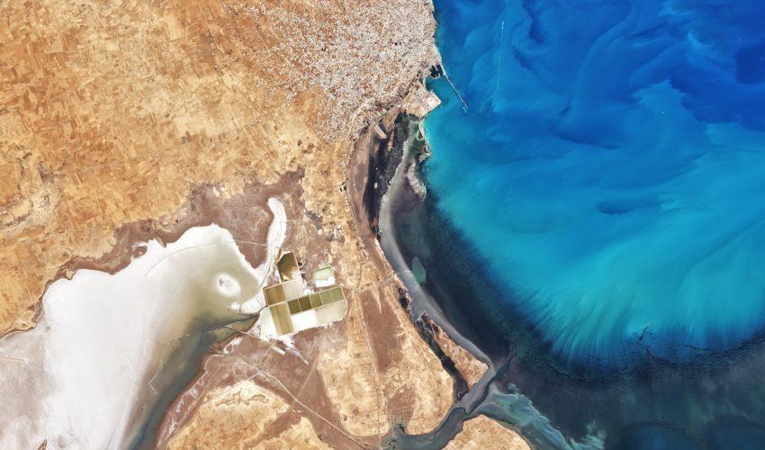 A beautiful phytoplankton bloom off the coast of Tunisia