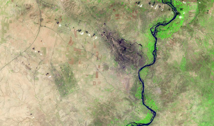 The aftermath of oil fires in Qayyarah, Iraq