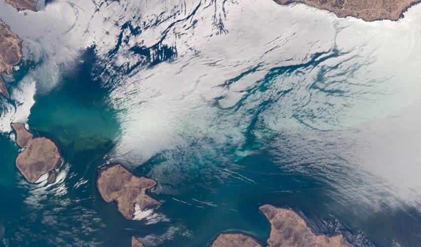 Sunglint on Lake Titicaca in the Andes