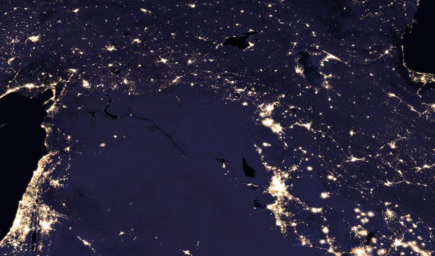 Night lights in the Middle East show changes over time