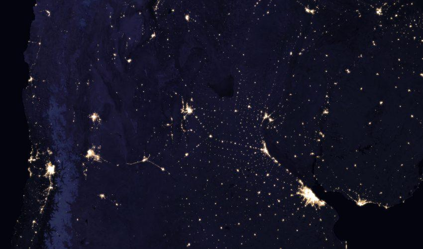 Argentina lights up the sky at night
