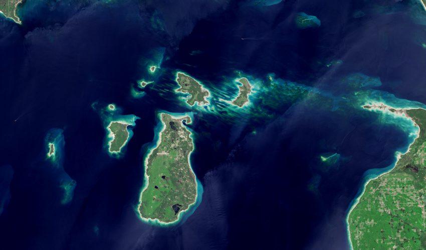 Garden and Hog Islands in Lake Michigan