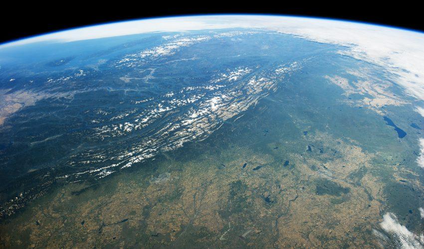 The Rocky Mountain Trench from the International Space Station