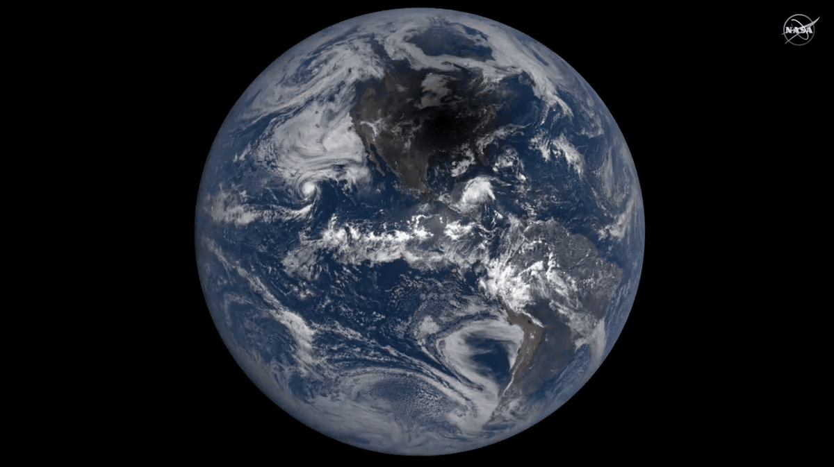 See the total solar eclipse from space