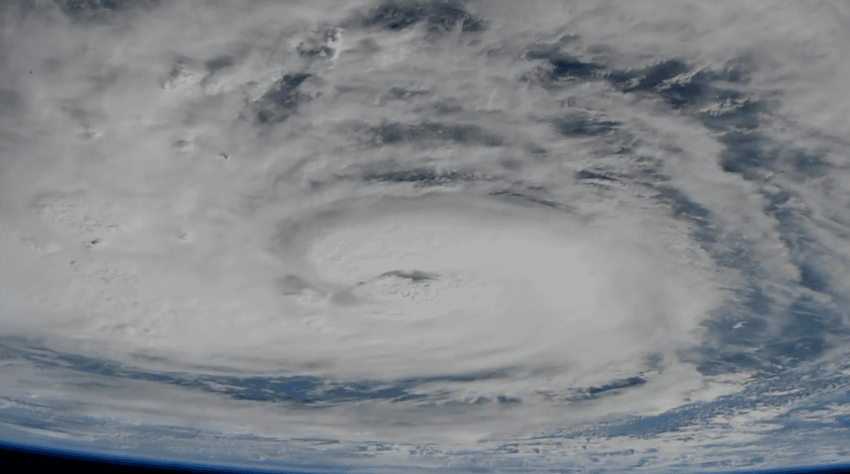 Hurricane Harvey captured from space