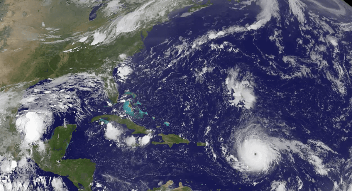 Three hurricanes at the same time