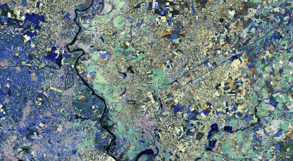 Vojvodina, Serbia from space