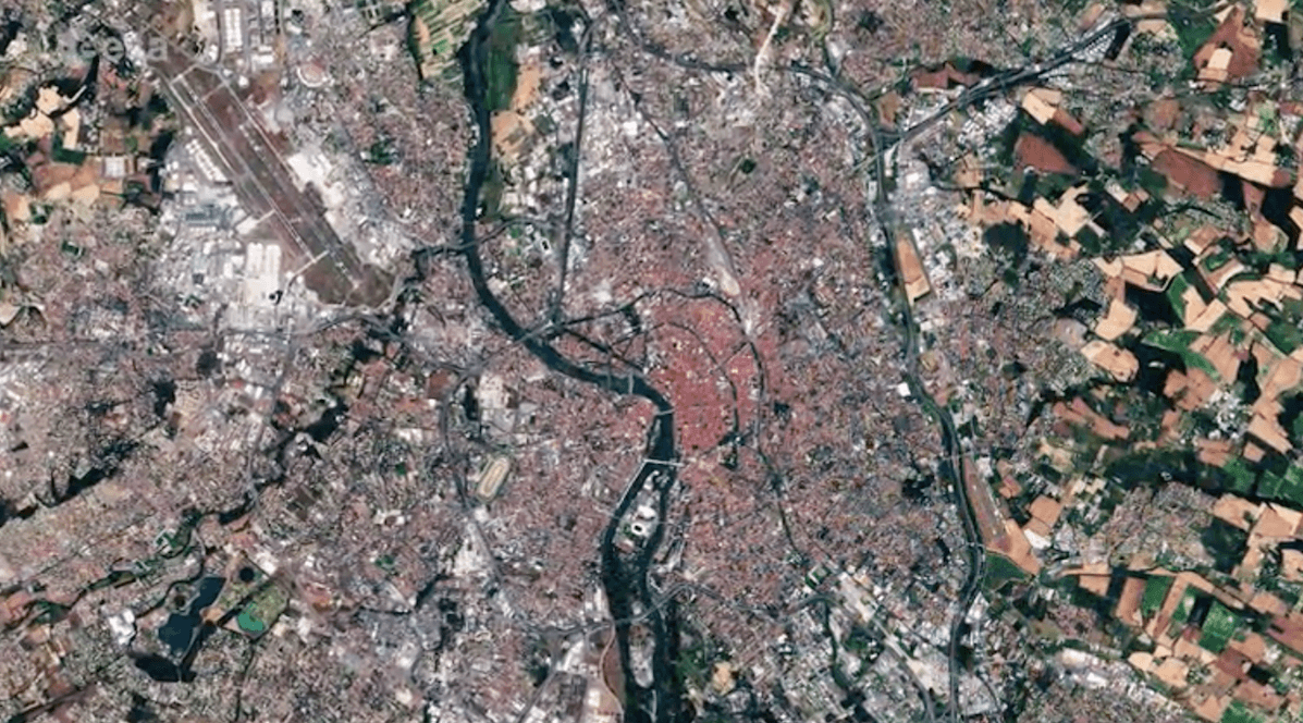 Toulouse, France as seen from space