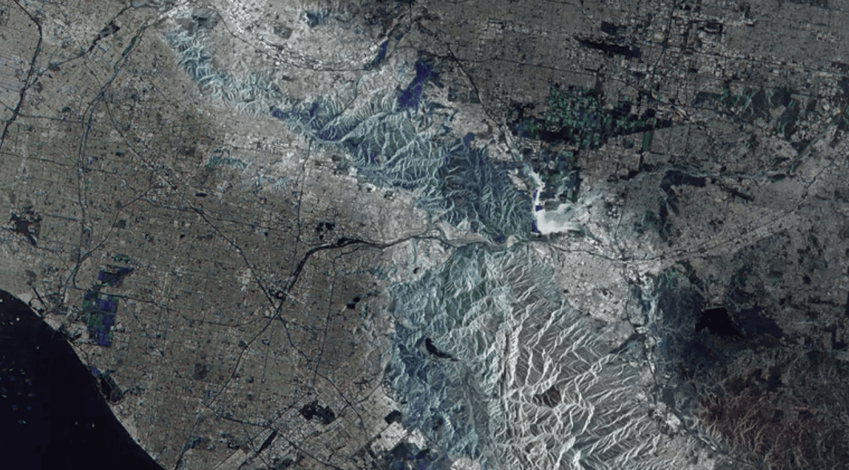 Orange County, California from space