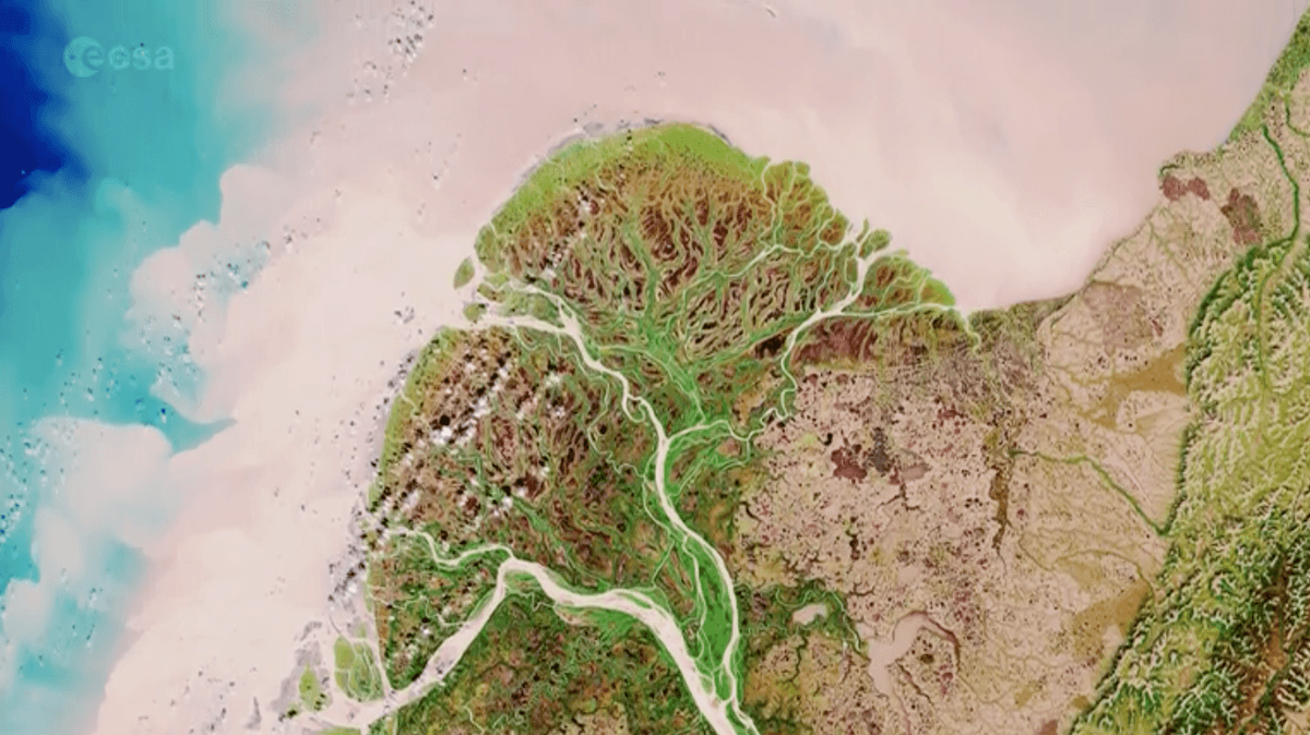 The Yukon River Delta in Alaska
