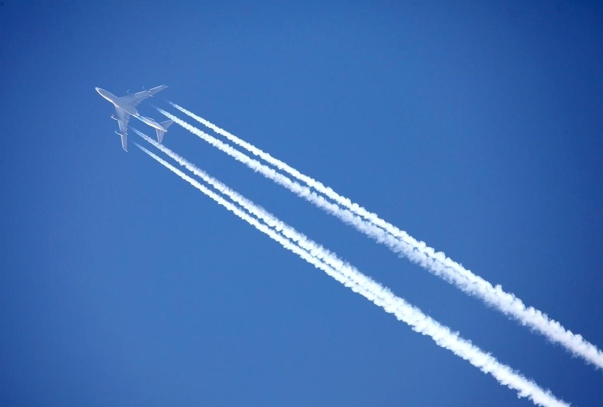 What are airplane contrails made out of?