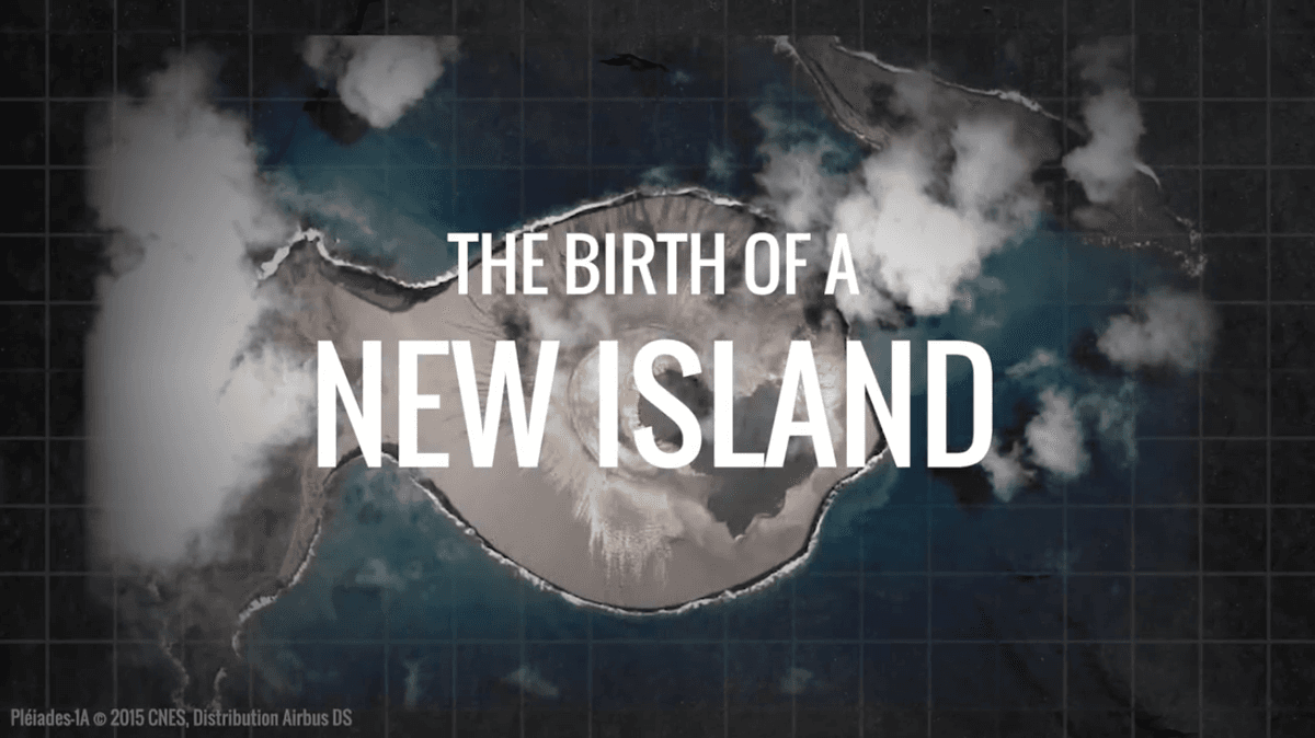 A new island forms in the South Pacific