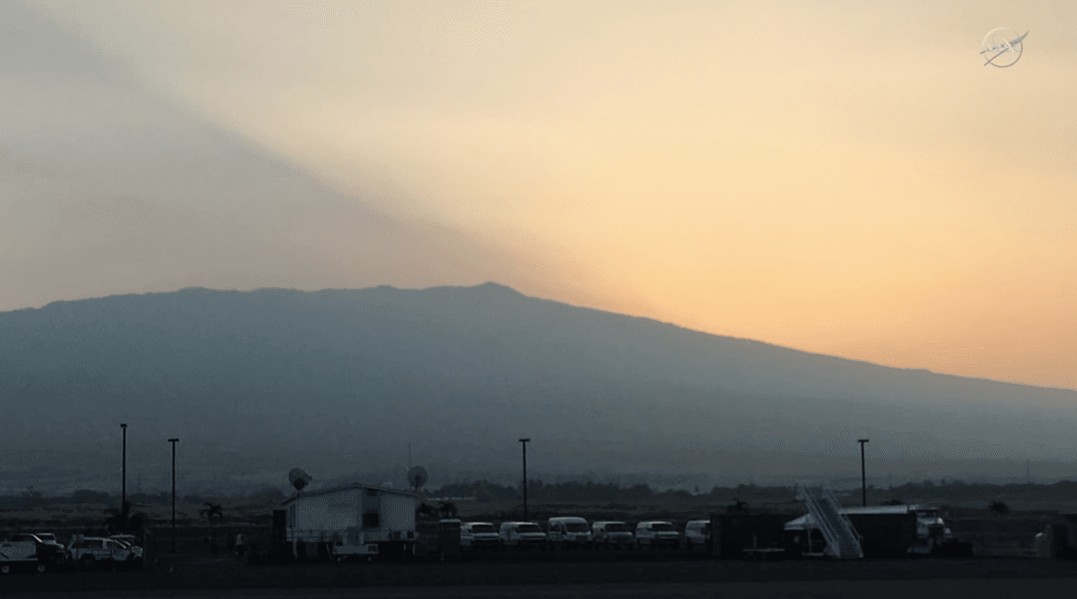 Vog in the air over Kona, Hawaii