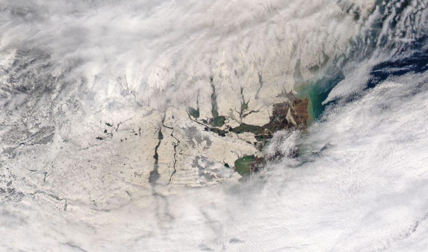 Orange snow in eastern Europe
