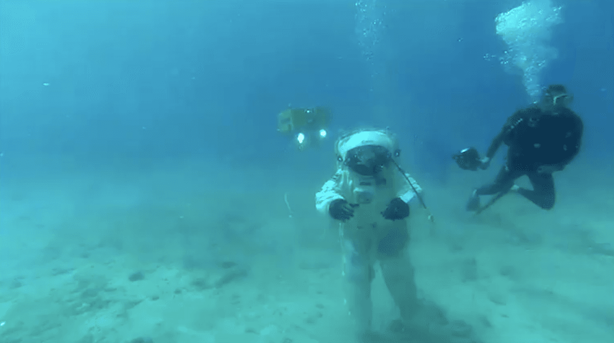 Training to walk on the moon