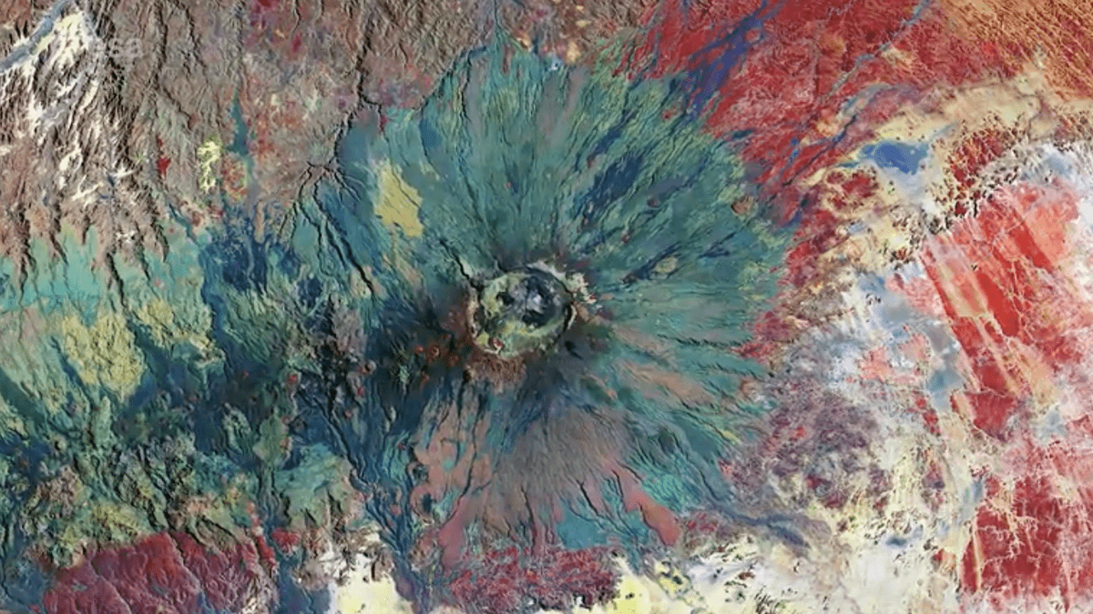 The Emi Koussi volcano in northern Chad