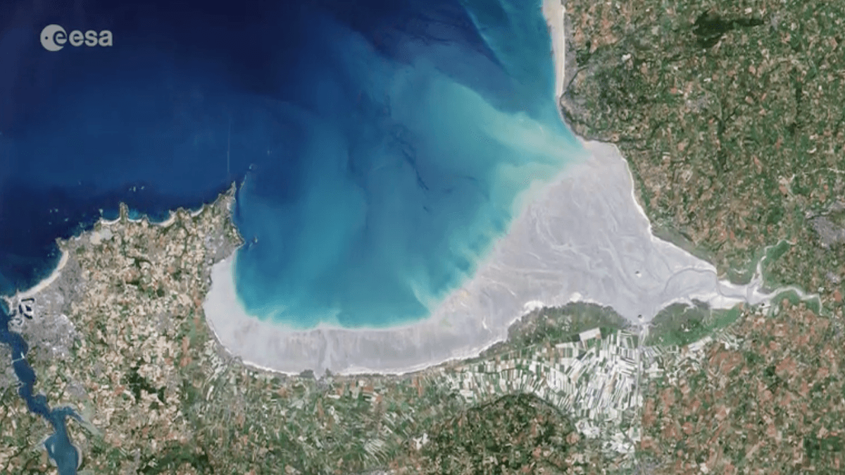 The Bay of Mont Saint-Michel in northern France