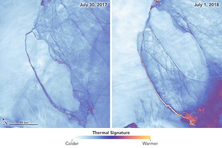 Massive Antarctic iceberg is moving at a slow pace