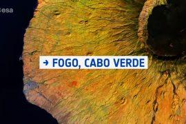 The volcanic island of Fogo, Cabo Verde from space