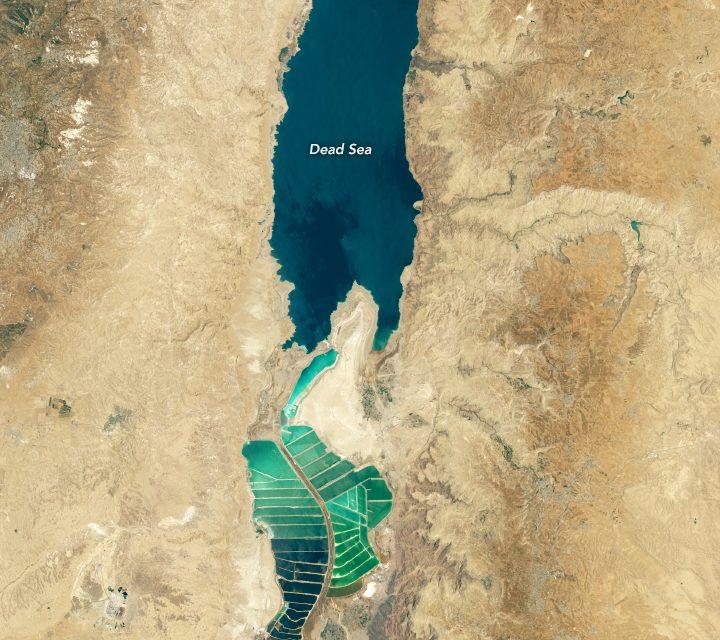 Salt is building up in the bottom of the Dead Sea