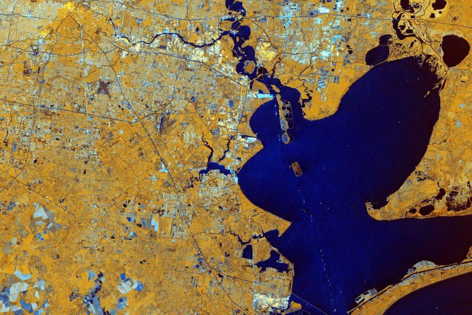 The city of Houston from space