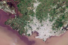 The city of Montevideo from space