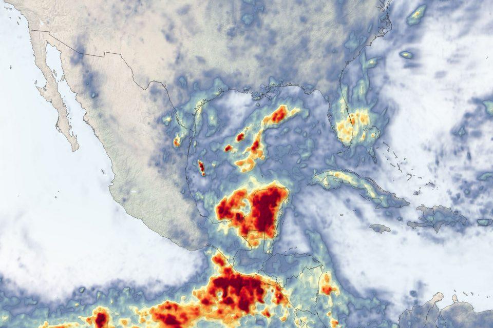 Tropical Storm Cristobal over the Yucatán Peninsula