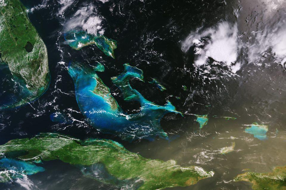 Saharan dust cloud over Cuba