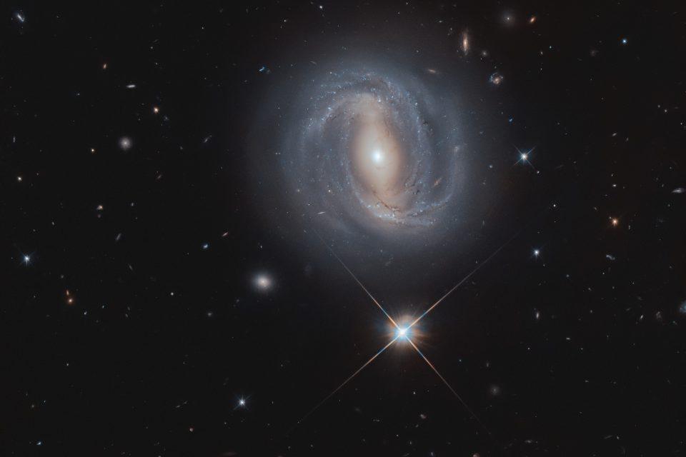 Hubble gives us a new look at a distant spiral galaxy