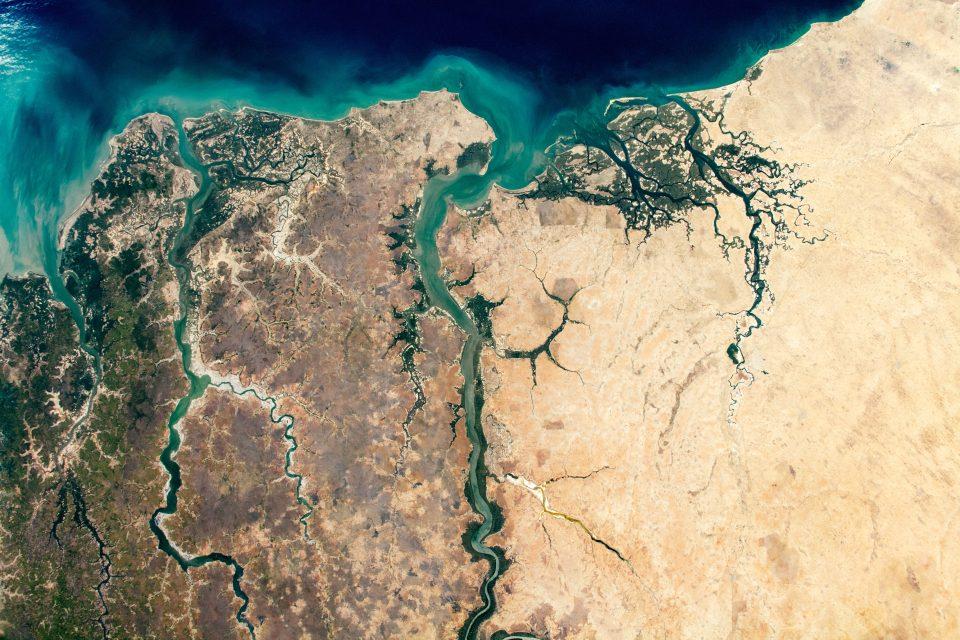The Gambia River in West Africa