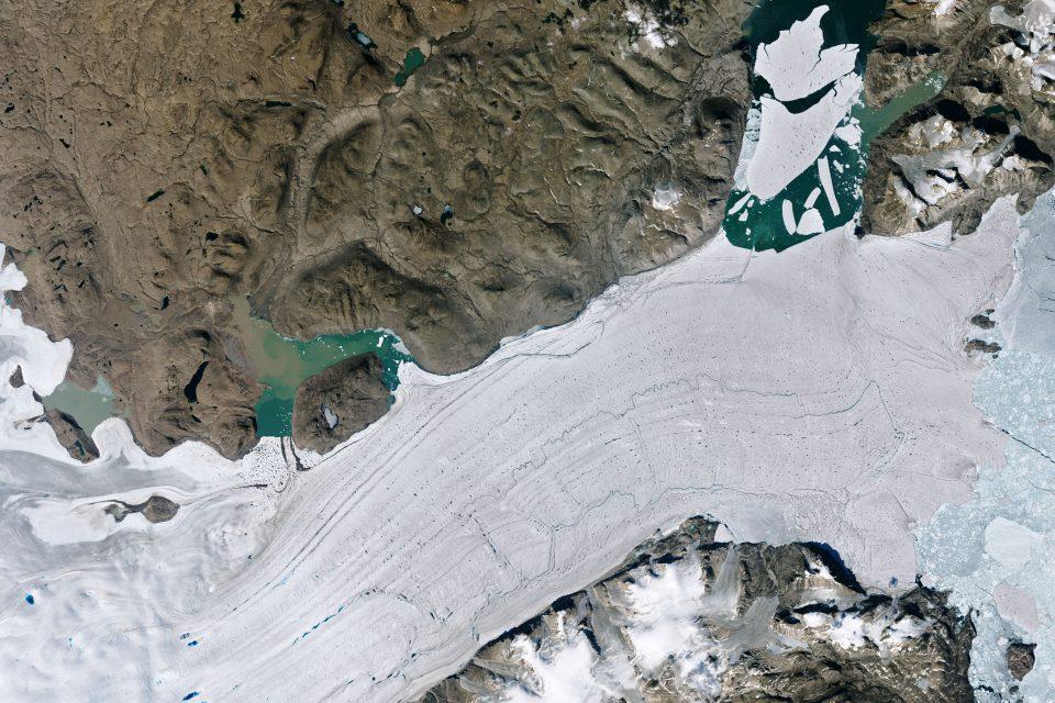 Spalte Glacier in northeast Greenland is now disintegrating