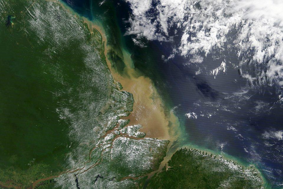The muddy waters of the Amazon River