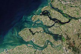 The waterways and peninsulas of Zeeland, Netherlands