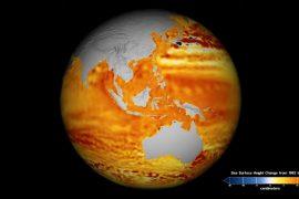 Sea-level rise has increased by 30 percent since 1992