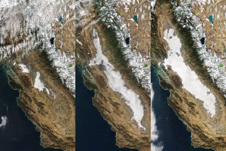 Tule fog across California’s Central Valley