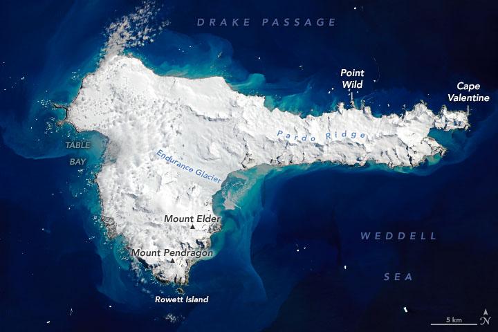 Elephant Island in the Southern Ocean