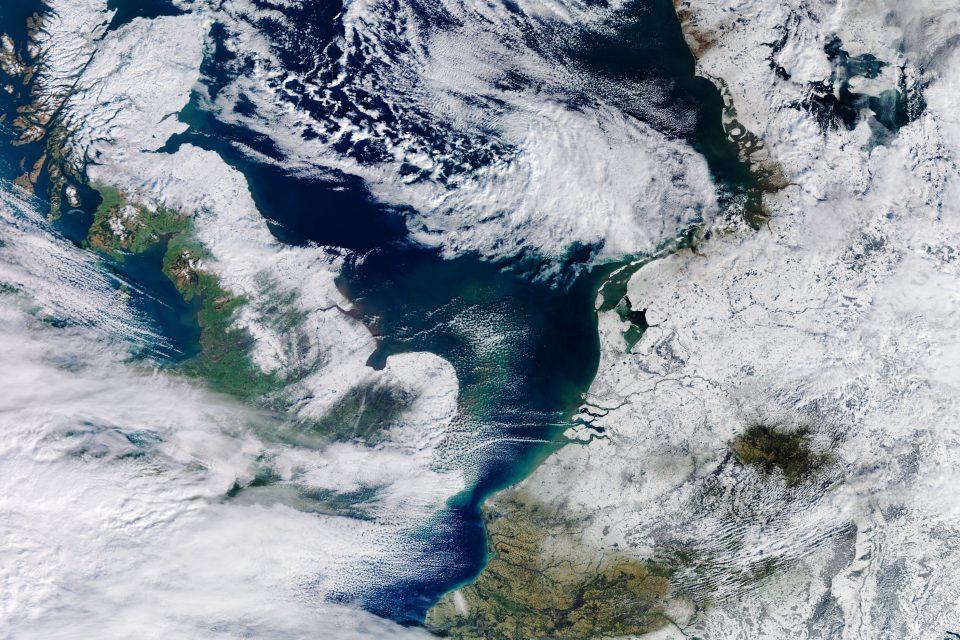 Snow lingers in the Netherlands after Storm Darcy