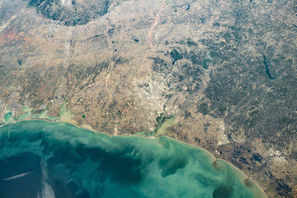 The Texas Gulf Coast from space